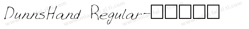 DunnsHand Regular字体转换
